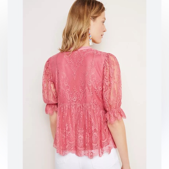 ANTHROPOLOGIE BLANK LONDON KIYANA LACE TOP - Picture 2 of 9